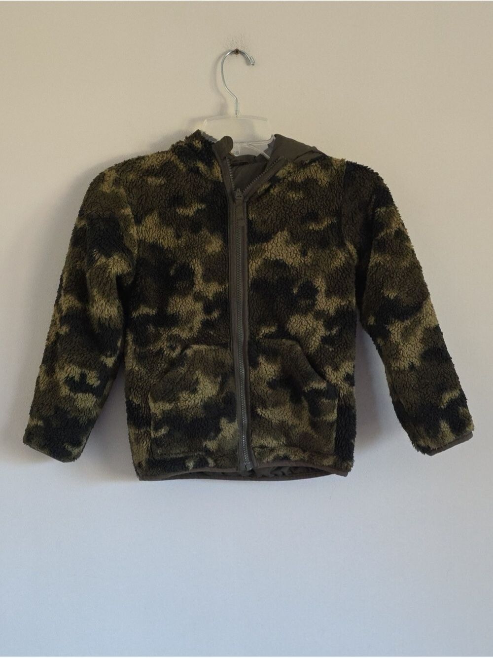 HELLY HANSEN | Champ Reversible Jacket Camo Sherpa Green Boys Sz 7 - Picture 5 of 5